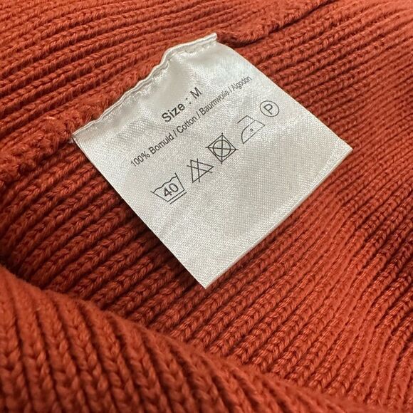 Orange Knit Turtle Neck Sweater Medium - Picture 4 of 7